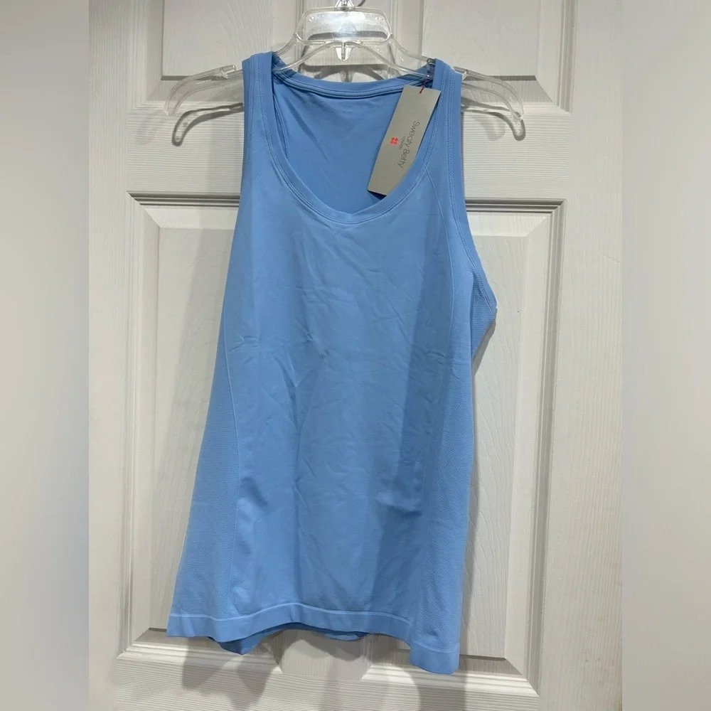 Sweaty Betty Women's L Large Athlete Seamless Tank Top Filter Blue NWT Running